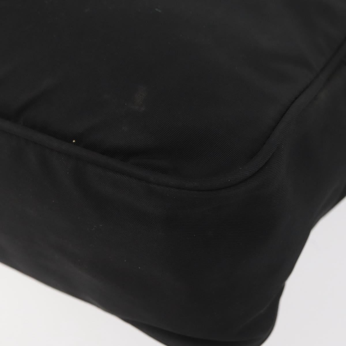 PRADA Shoulder Bag Nylon Black Silver Auth mr2288