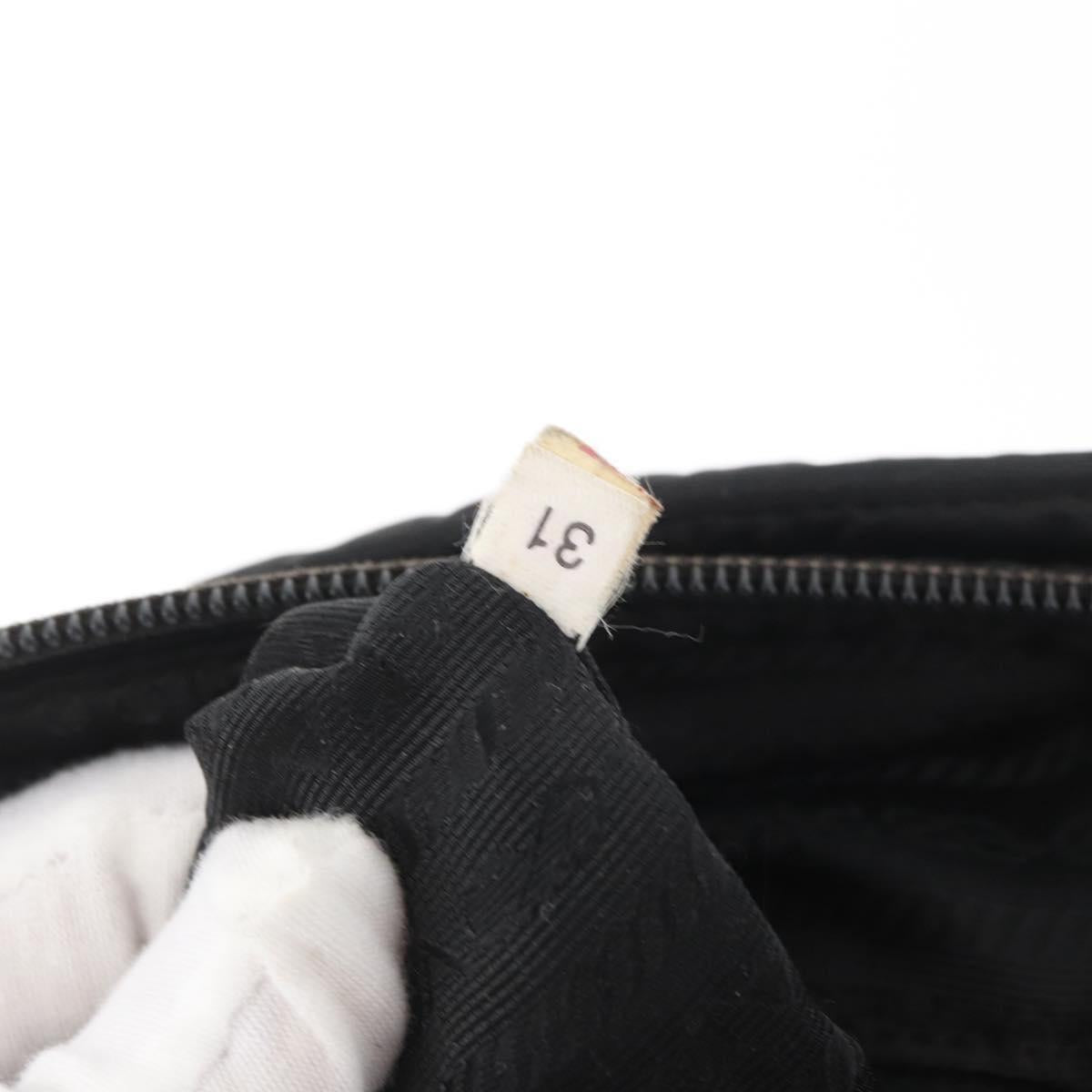 PRADA Shoulder Bag Nylon Black Silver Auth mr2288