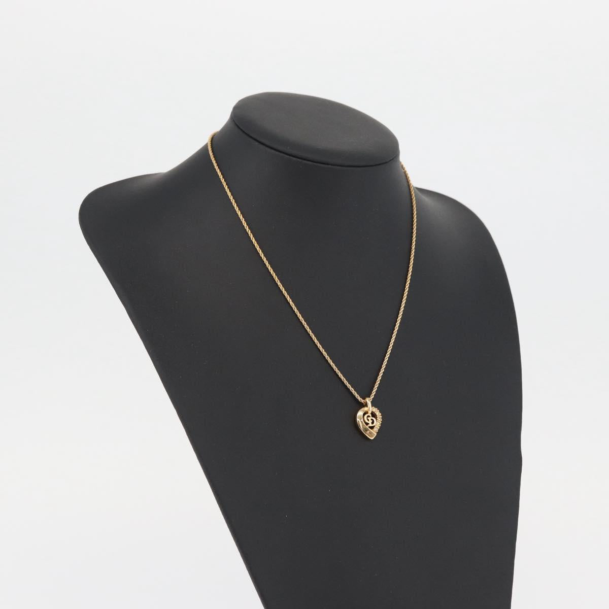 Christian Dior Necklace metal Gold Auth mr2291
