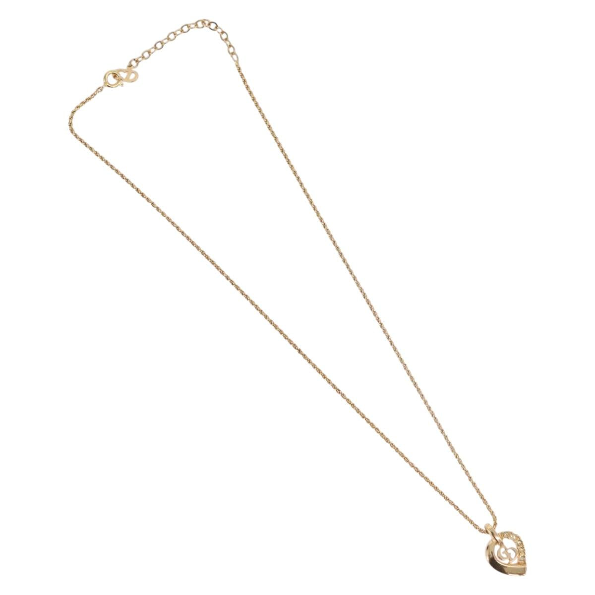 Christian Dior Necklace metal Gold Auth mr2291