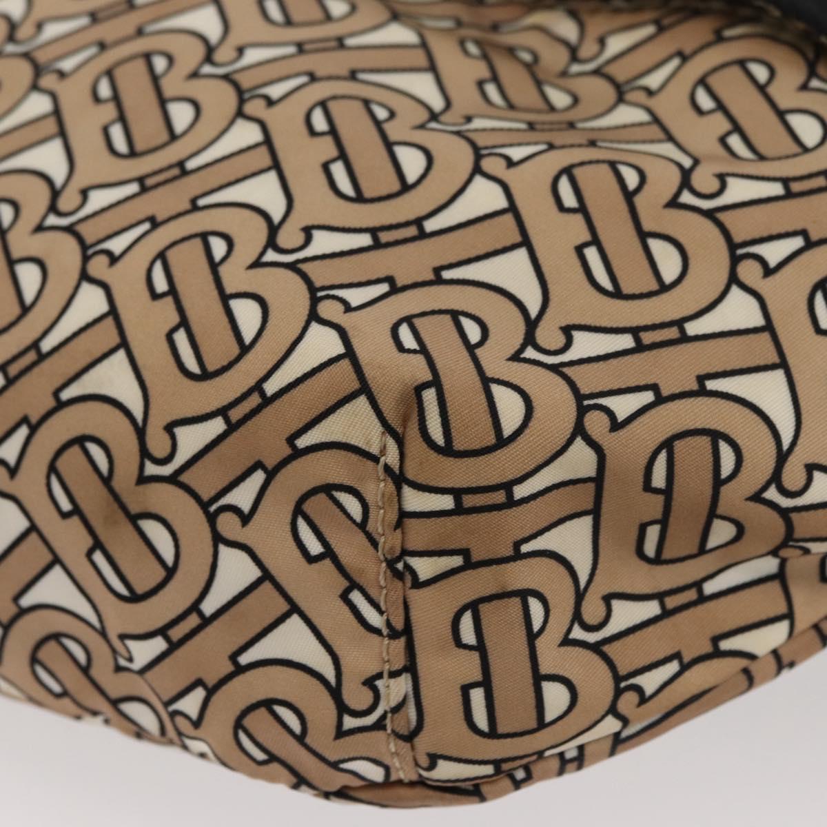 BURBERRY Body Bag Nylon Beige Gold Auth mr2305A
