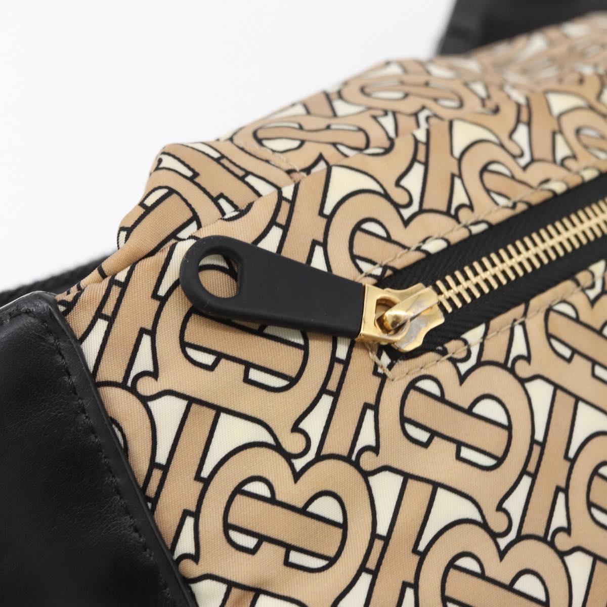 BURBERRY Body Bag Nylon Beige Gold Auth mr2305A