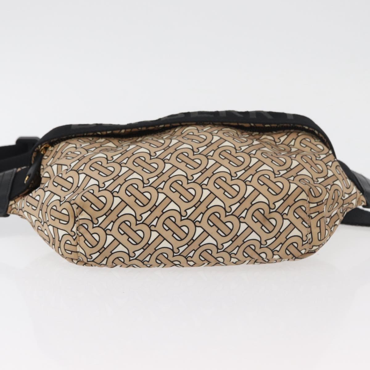 BURBERRY Body Bag Nylon Beige Gold Auth mr2305A