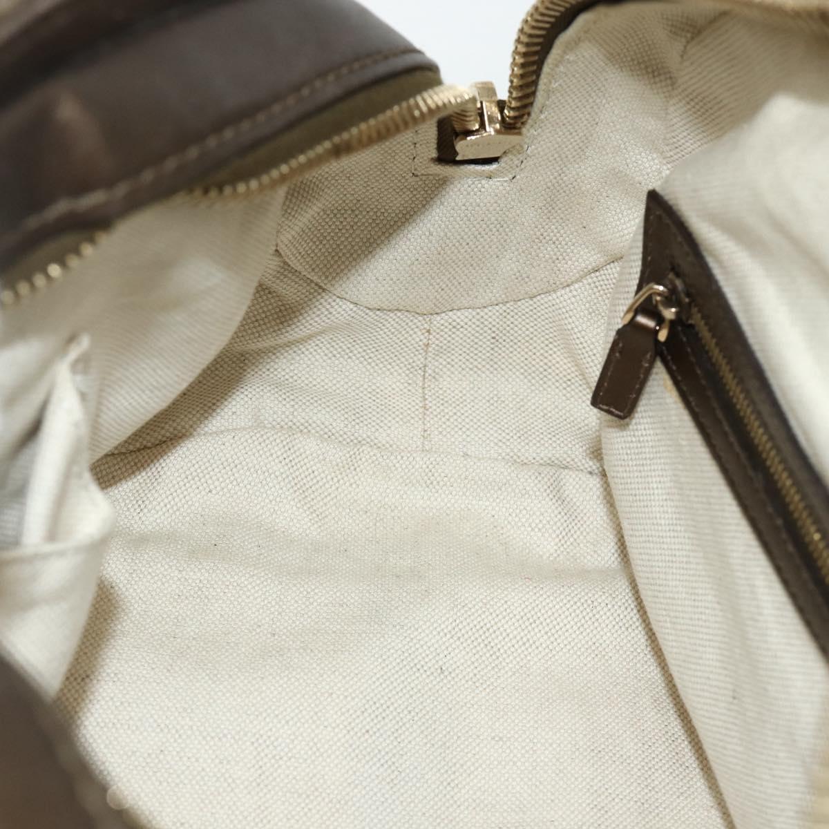GUCCI GG Canvas Guccissima Hand Bag Leather 2way Brown Gold 269955 Auth mr2307