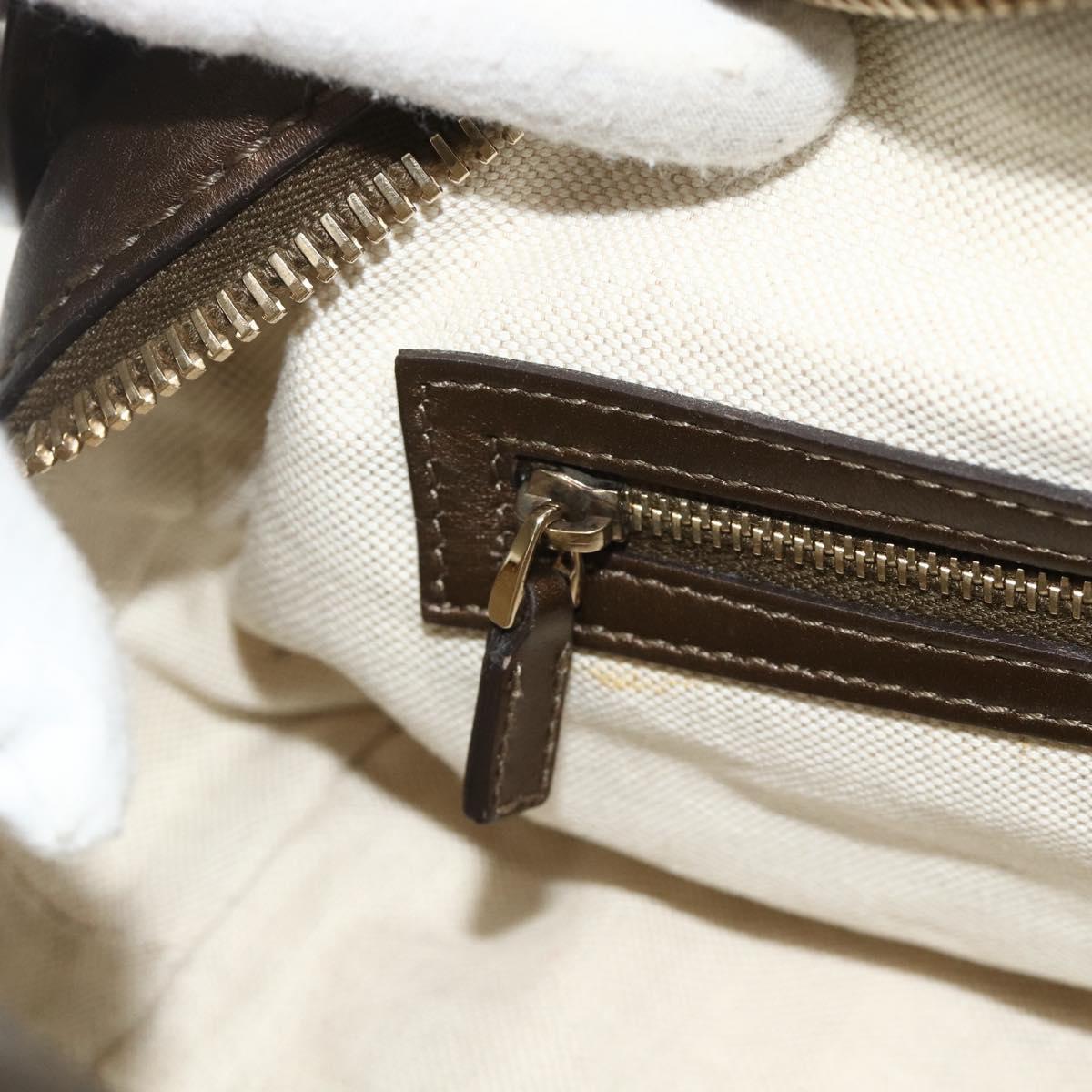 GUCCI GG Canvas Guccissima Hand Bag Leather 2way Brown Gold 269955 Auth mr2307