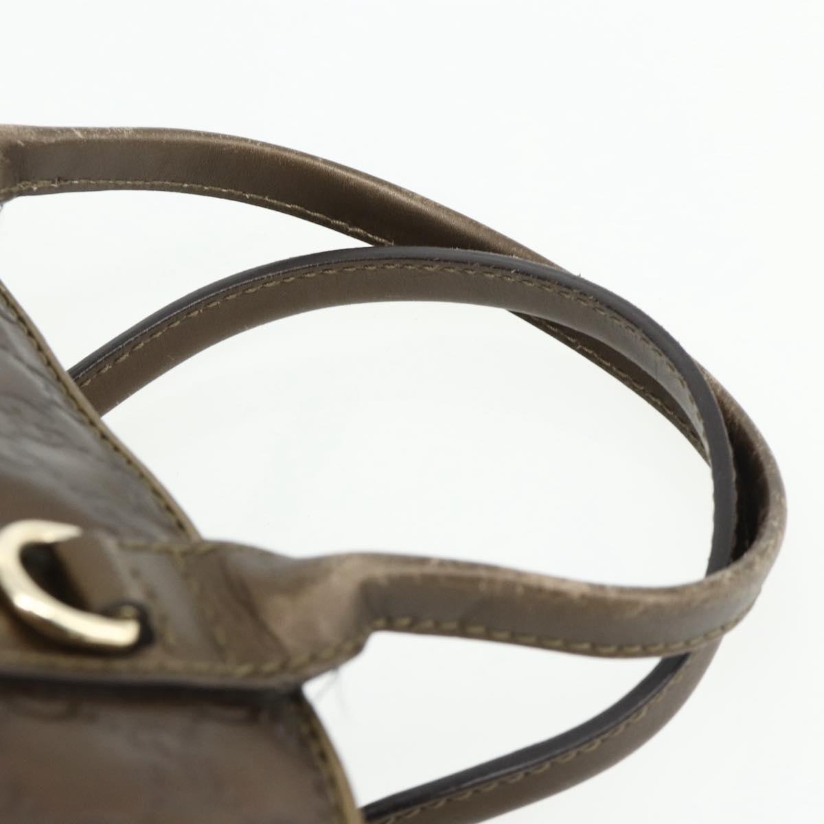 GUCCI GG Canvas Guccissima Hand Bag Leather 2way Brown Gold 269955 Auth mr2307