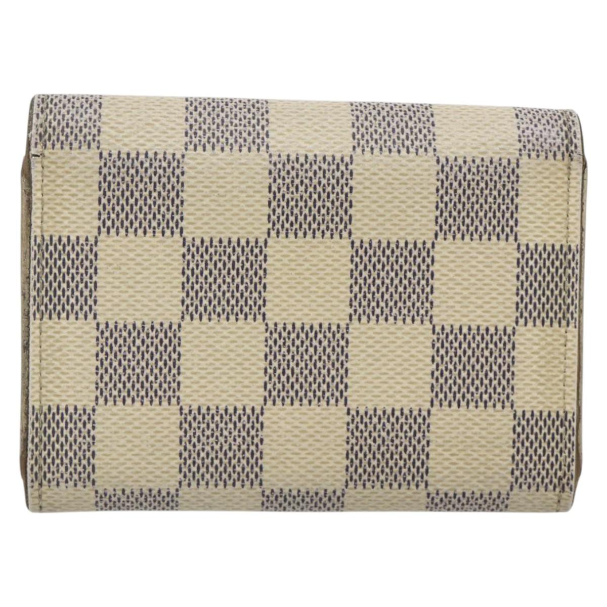 LOUIS VUITTON Damier Azur Porte Monnaie Rosary Coin Purse N61276 LV Auth mr2310
