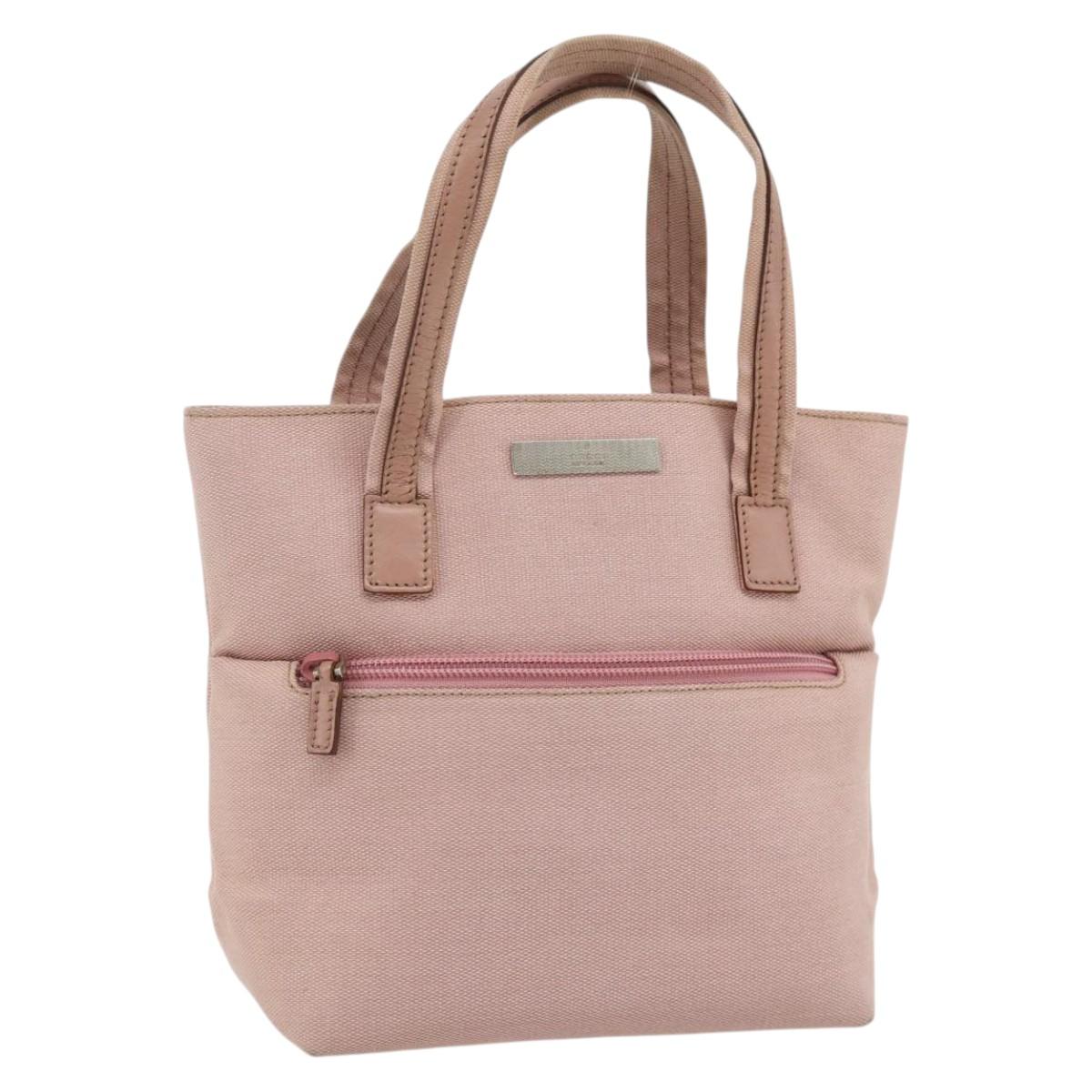 GUCCI Hand Bag Canvas Pink Silver 76480 Auth mr2317