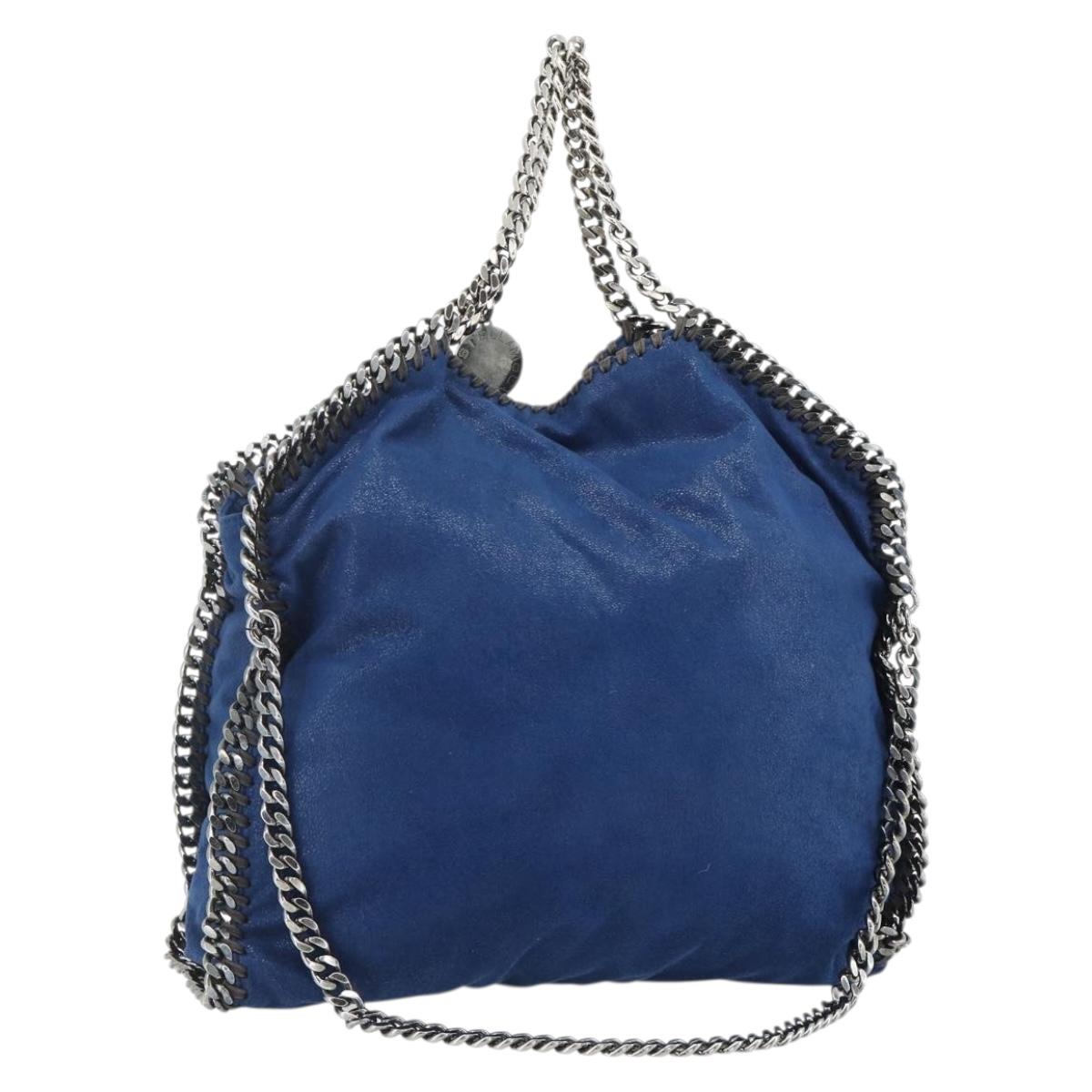 Stella MacCartney Chain Falabella Shoulder Bag polyester 2way Silver Auth mr2341