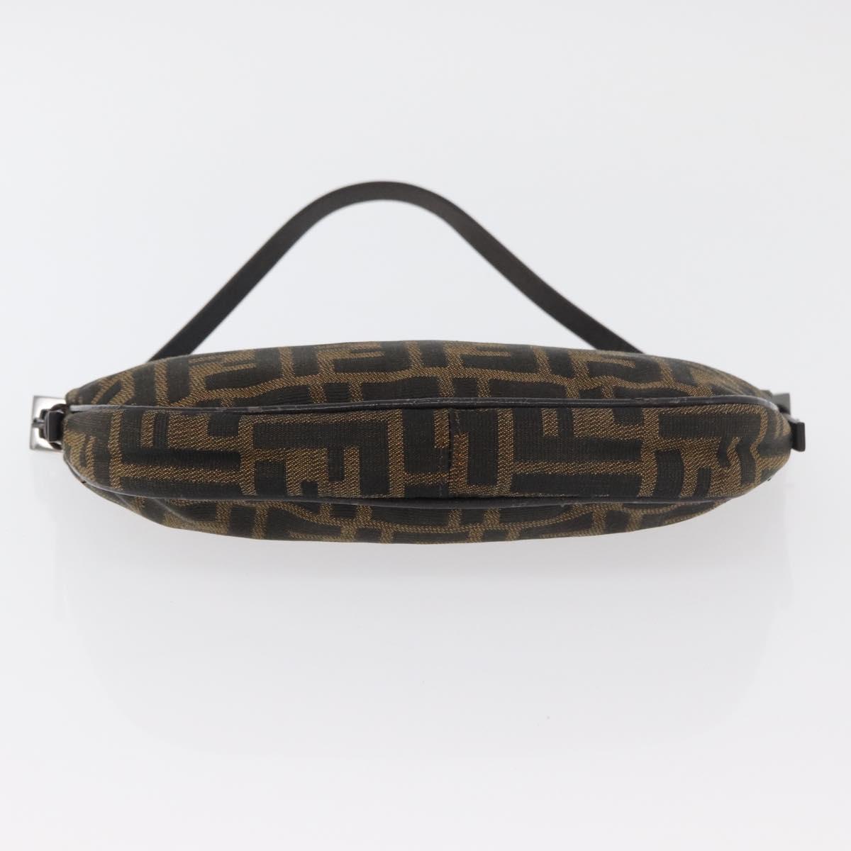 FENDI Zucca Canvas Accessory Pouch Brown Black Auth mr2395A