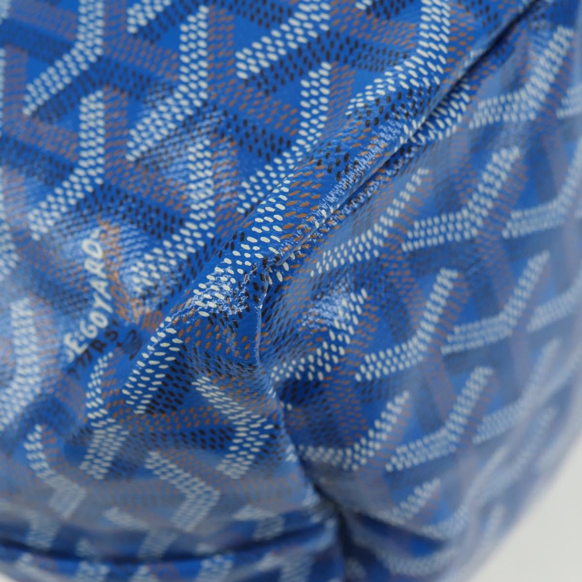 GOYARD Herringbone Saint Louis PM Tote Bag PVC Blue Auth mr2401SM