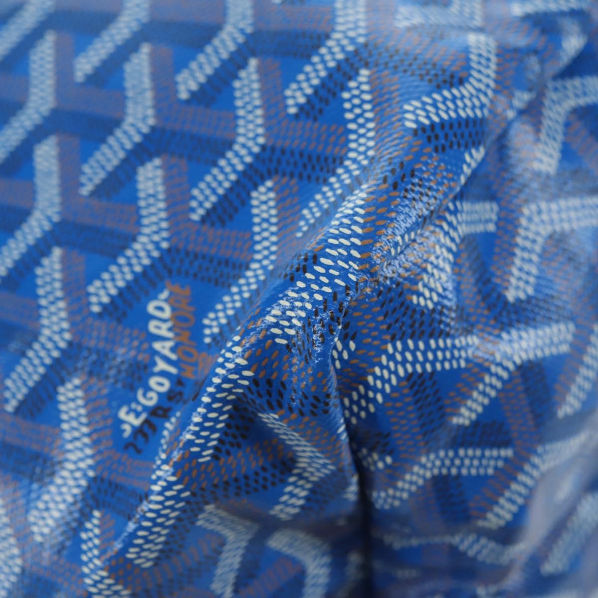 GOYARD Herringbone Saint Louis PM Tote Bag PVC Blue Auth mr2401SM