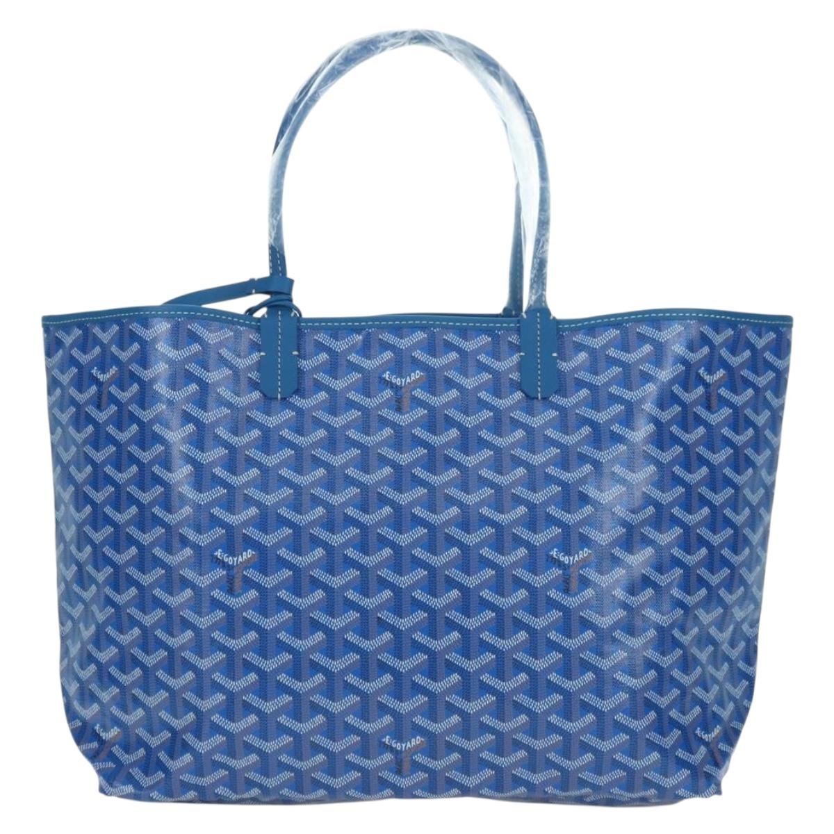 GOYARD Herringbone Saint Louis PM Tote Bag PVC Blue Auth mr2401SM