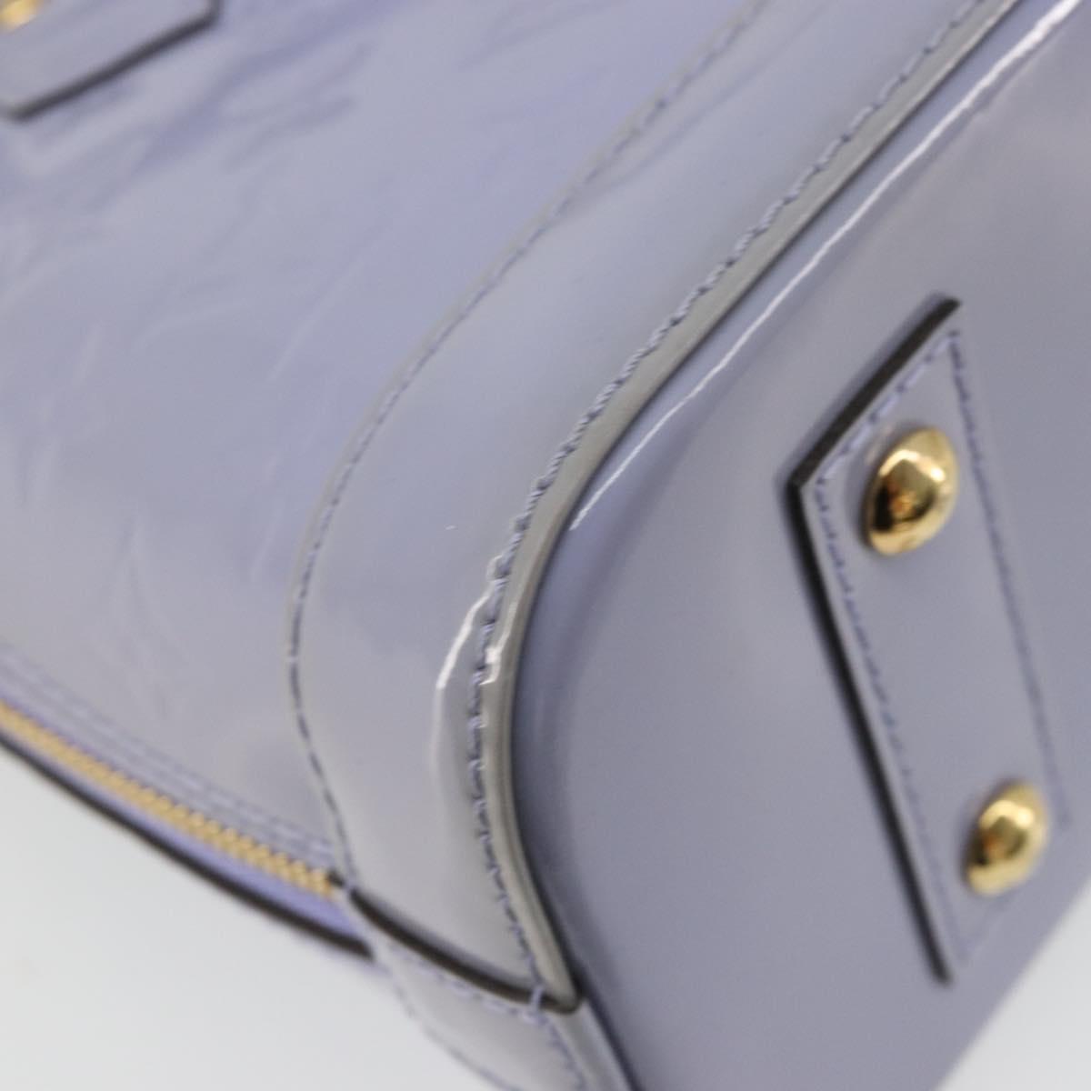 LOUIS VUITTON Monogram Vernis Alma BB Bag 2way Purple Lila M90103 Auth mr2420A