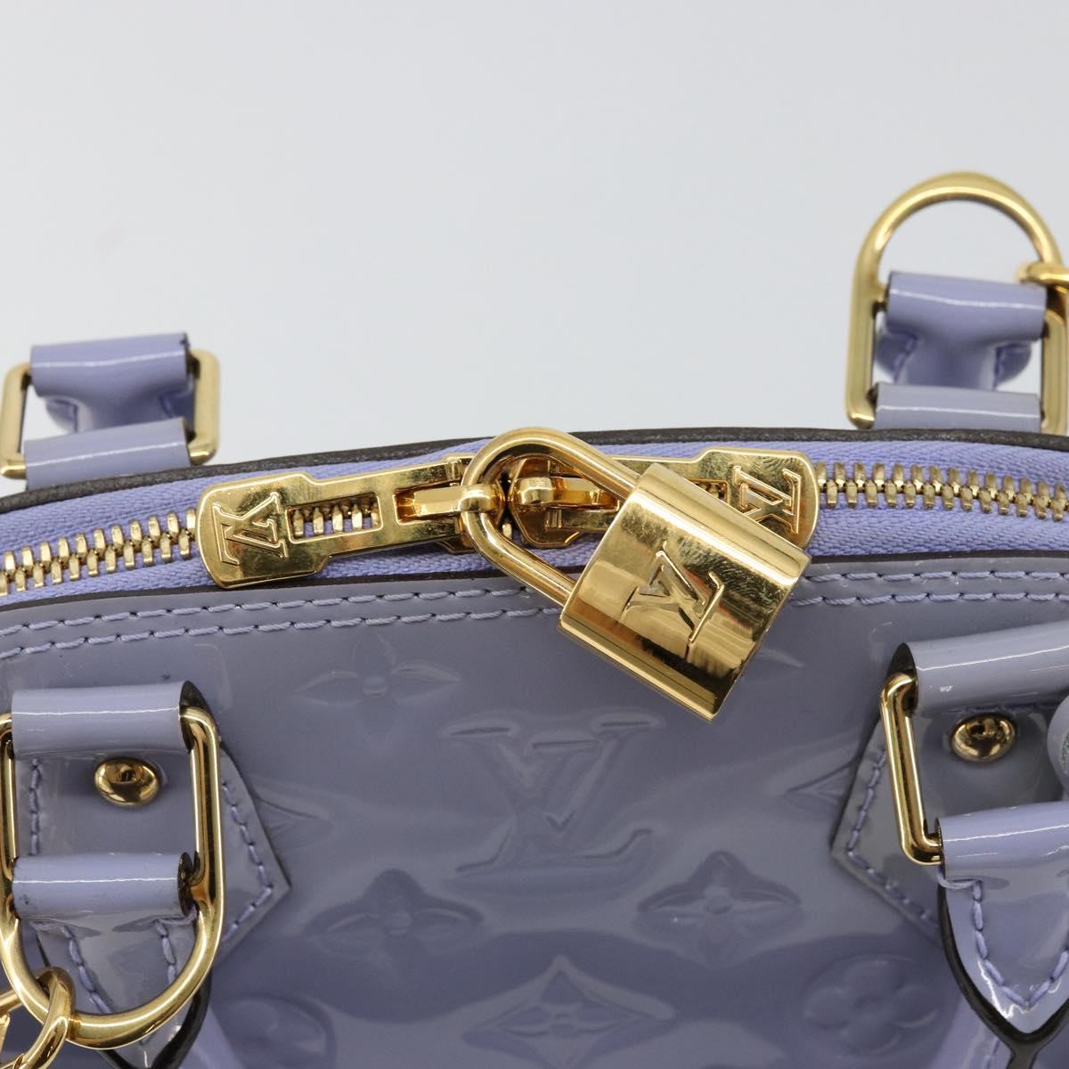 LOUIS VUITTON Monogram Vernis Alma BB Bag 2way Purple Lila M90103 Auth mr2420A
