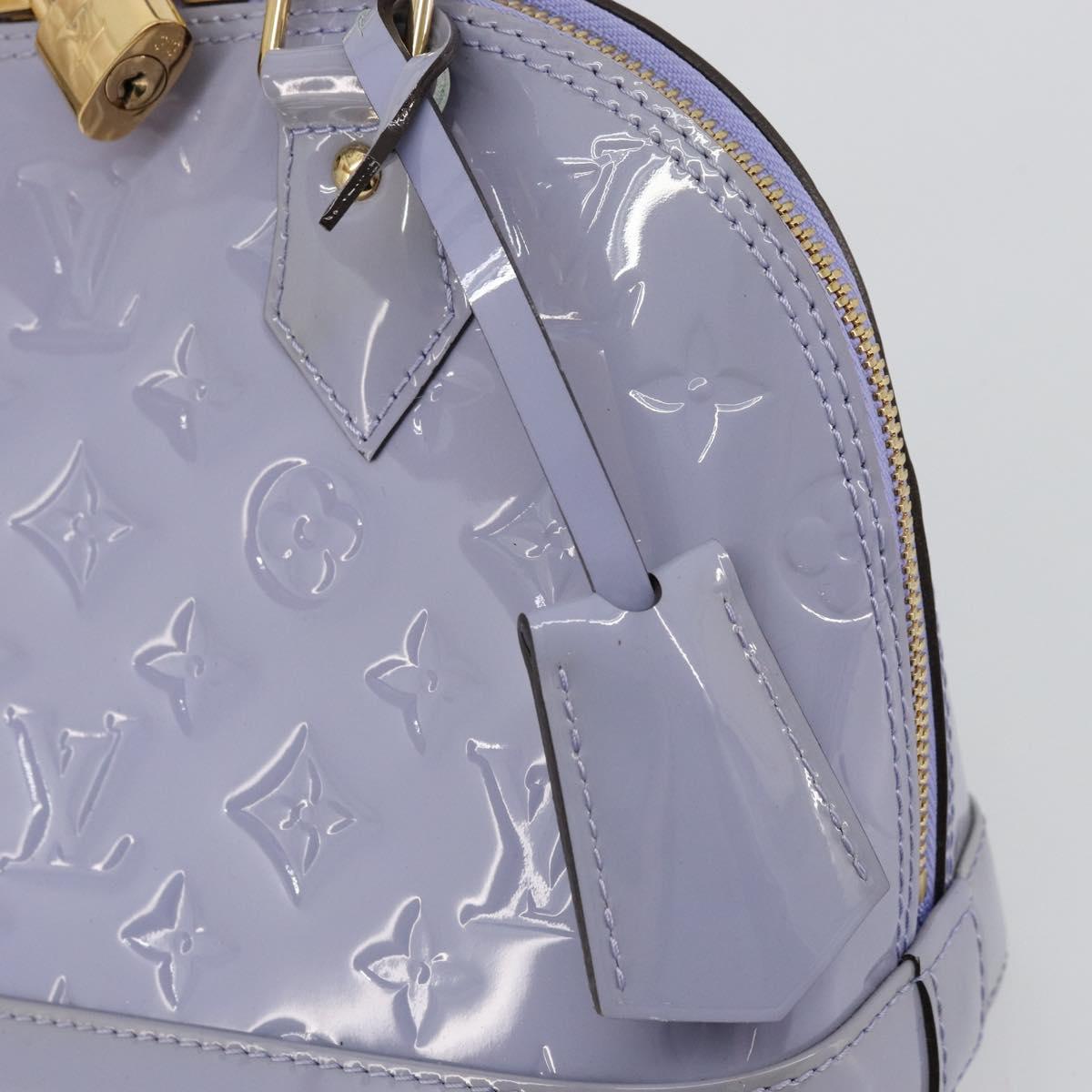 LOUIS VUITTON Monogram Vernis Alma BB Bag 2way Purple Lila M90103 Auth mr2420A