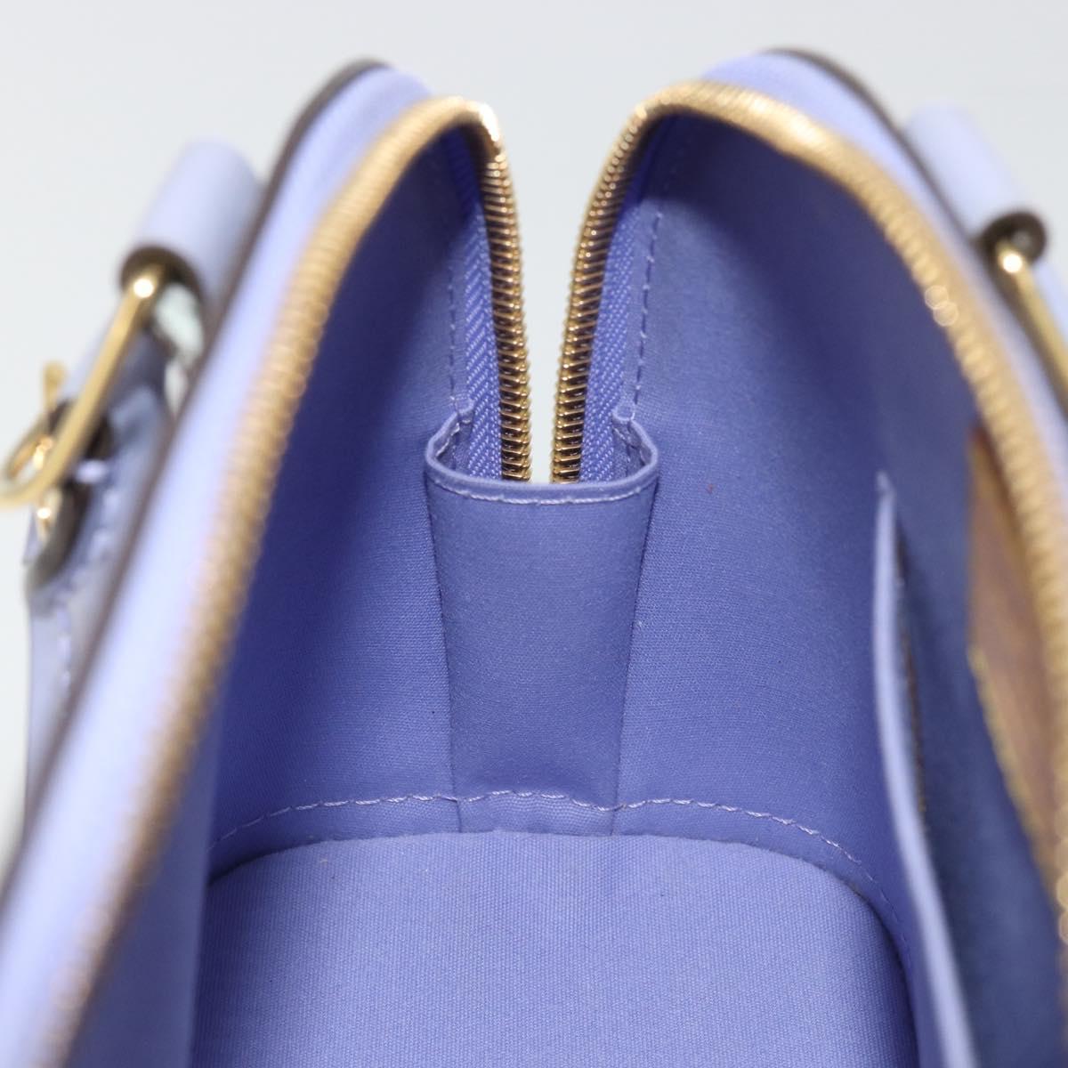 LOUIS VUITTON Monogram Vernis Alma BB Bag 2way Purple Lila M90103 Auth mr2420A
