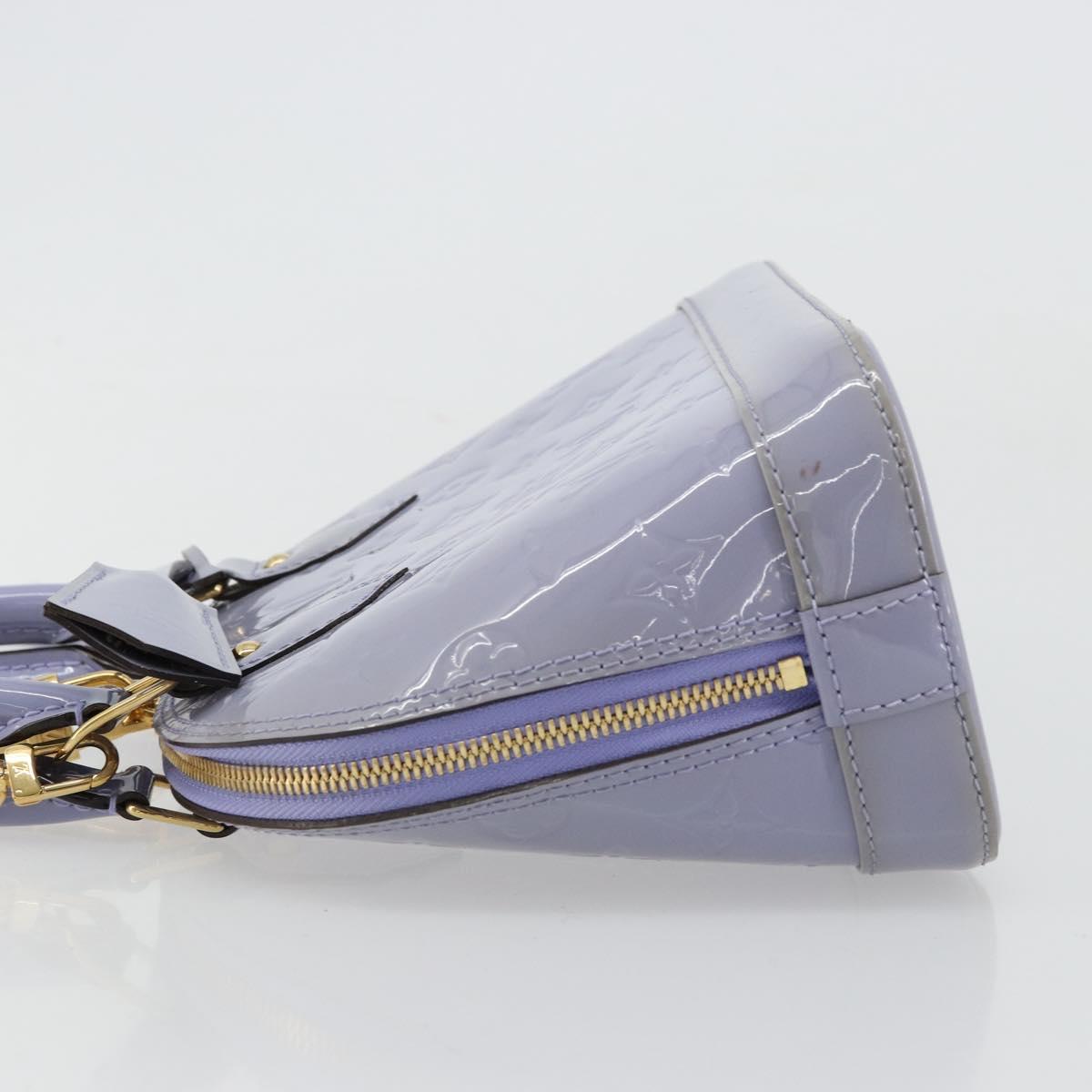 LOUIS VUITTON Monogram Vernis Alma BB Bag 2way Purple Lila M90103 Auth mr2420A