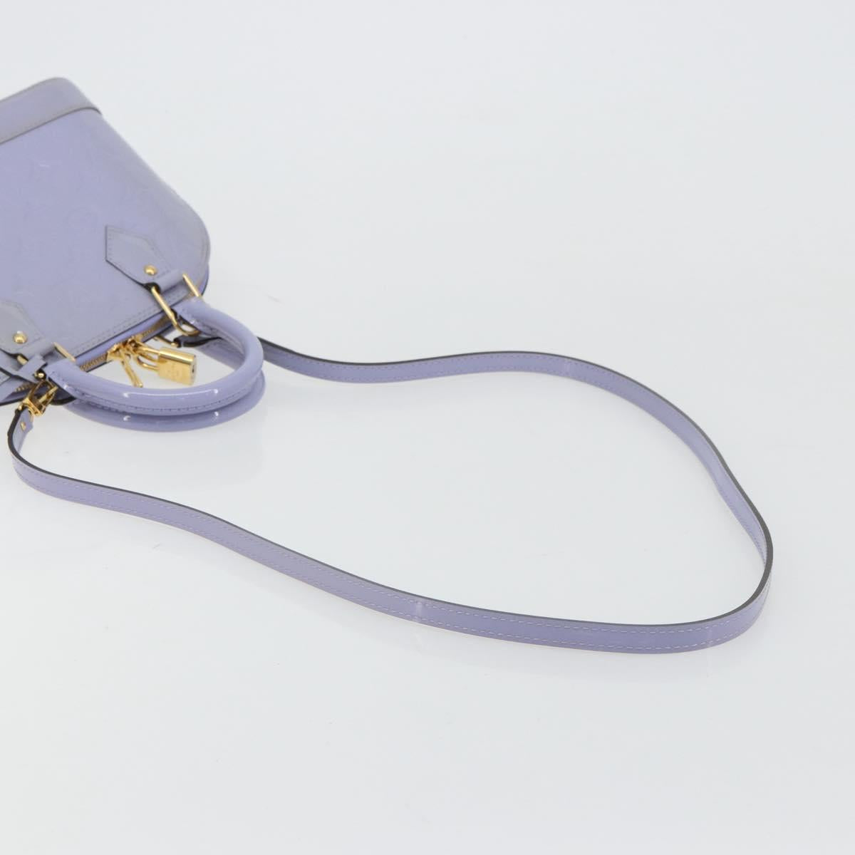 LOUIS VUITTON Monogram Vernis Alma BB Bag 2way Purple Lila M90103 Auth mr2420A