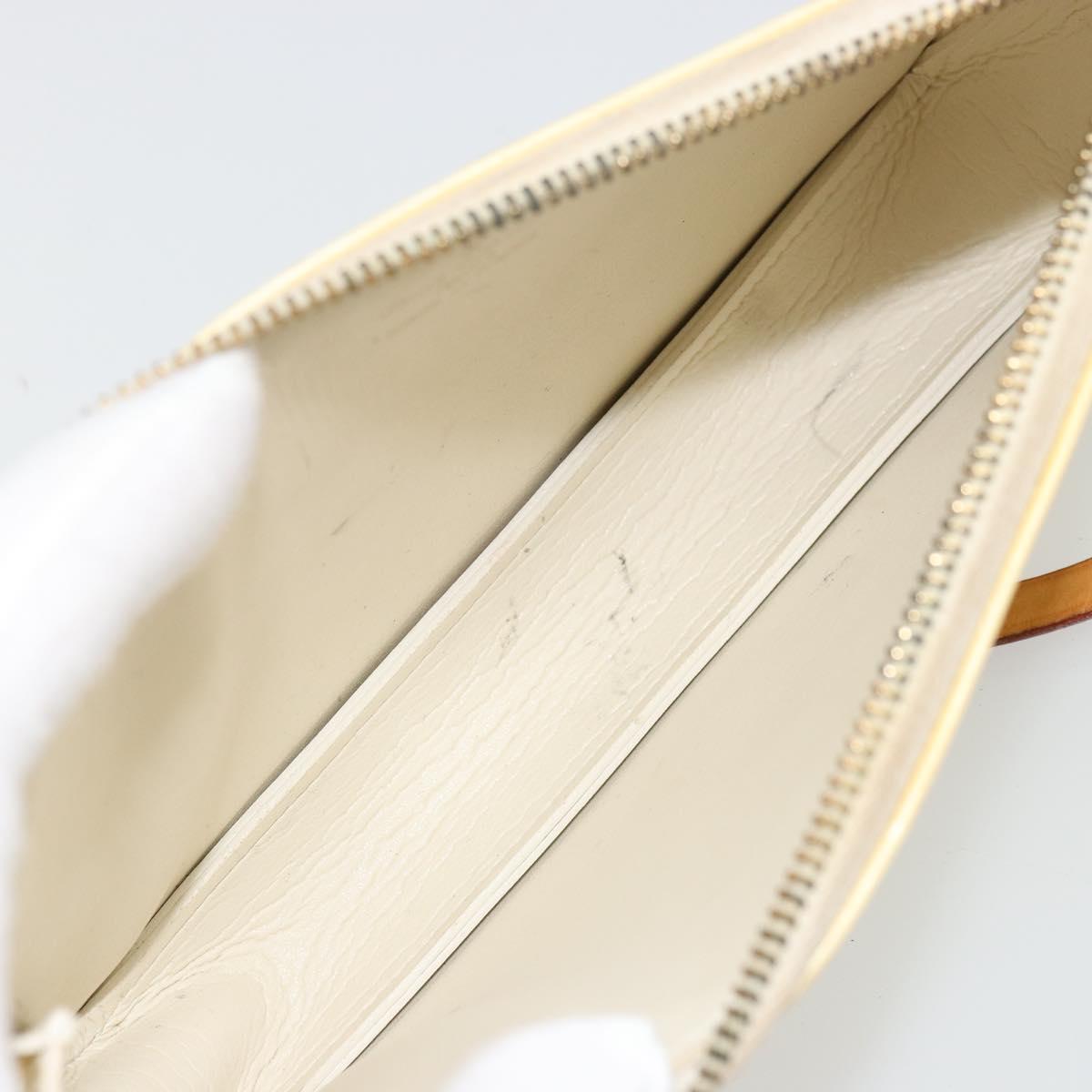 LOUIS VUITTON Monogram Vernis Lexington Pouch Beige M91010 LV Auth mr2421