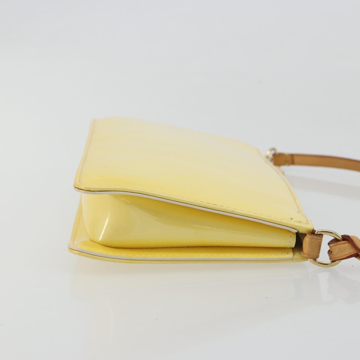 LOUIS VUITTON Monogram Vernis Lexington Pouch Beige M91010 LV Auth mr2421