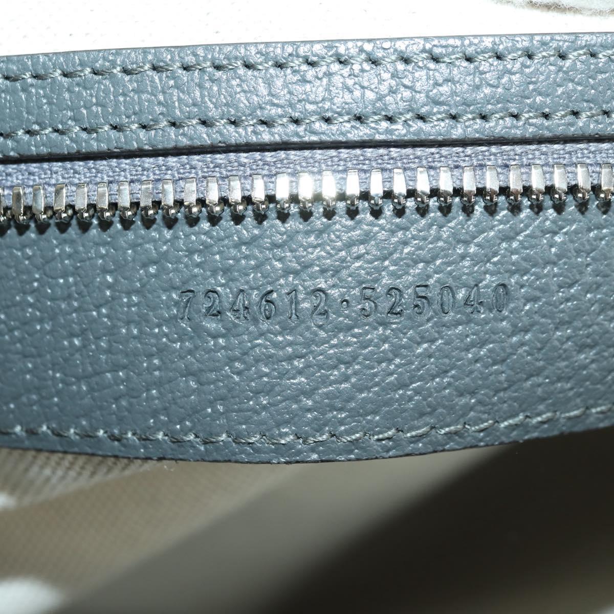 GUCCI GG Supreme Ophidia Boston Bag PVC Gray Silver 724612 Auth mr2423M