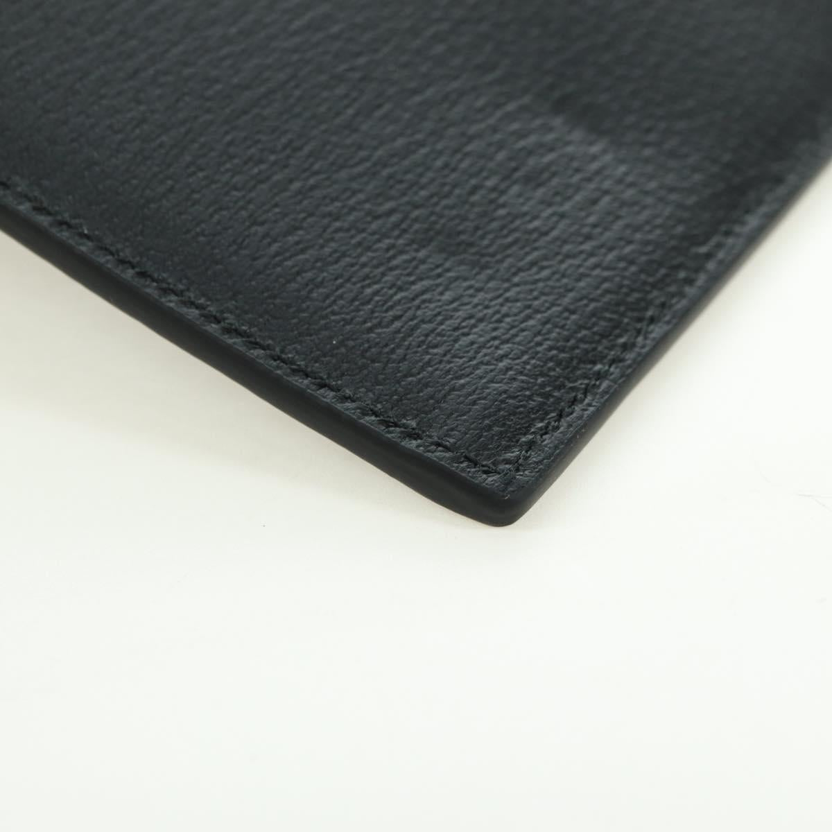 GUCCI Horsebit Clutch Bag Leather Black Gold 700524 Auth mr2429V