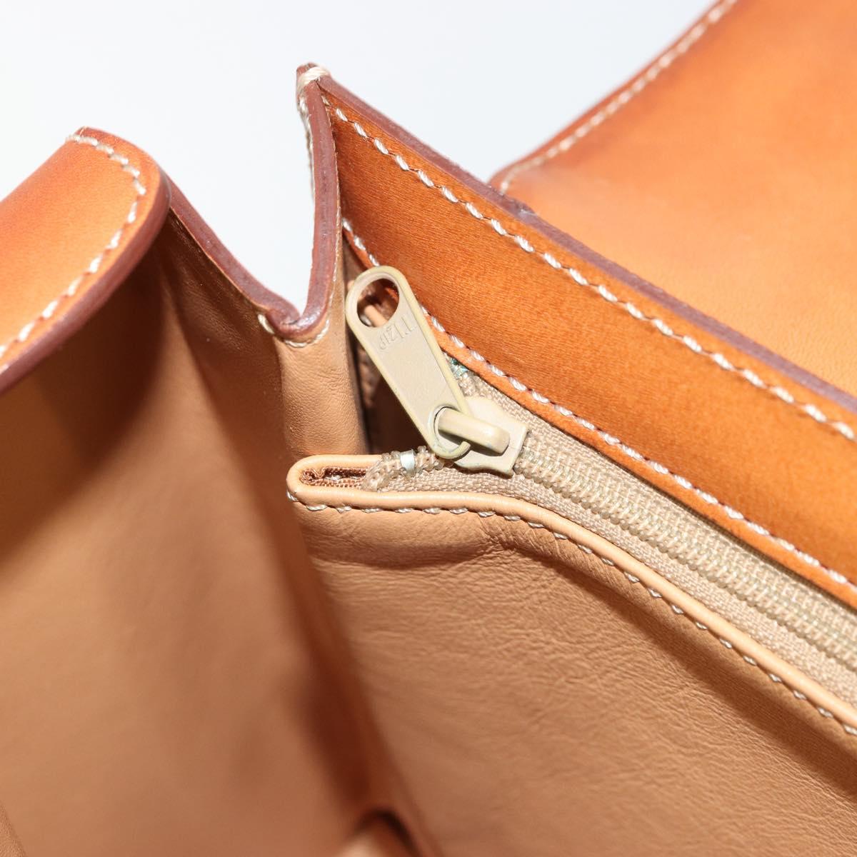 CELINE Macadam Canvas Hand Bag PVC Leather Gold Brown Auth mr2441