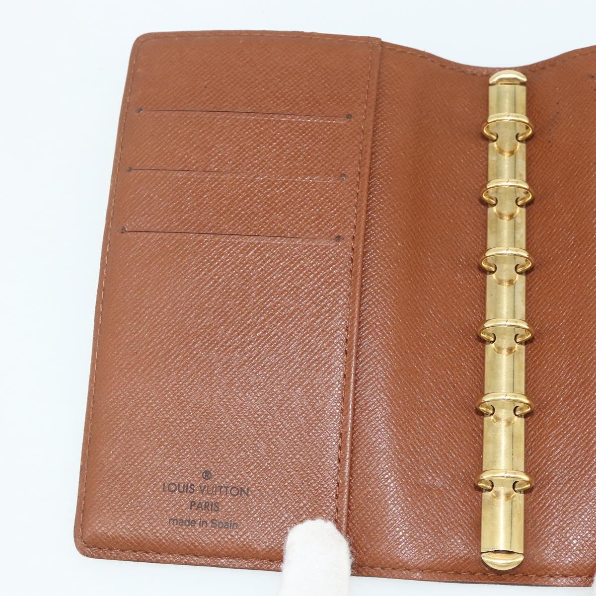 LOUIS VUITTON Monogram Agenda PM Day Planner Cover R20005 LV Auth mr2449