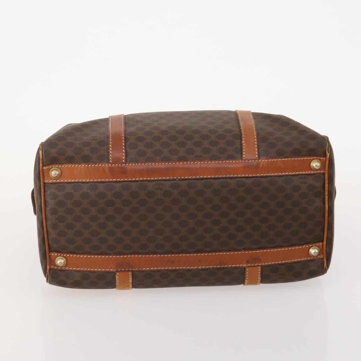 CELINE Macadam Canvas Boston Bag PVC Leather 3 Set Brown Auth mr2452