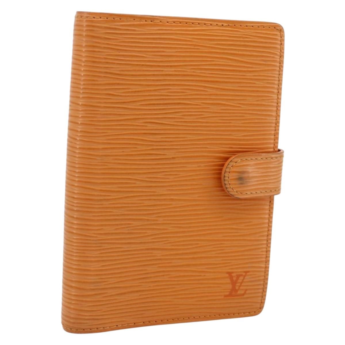 LOUIS VUITTON Epi Agenda PM Day Planner Cover Orange Mandarin R2005H Auth mr2461