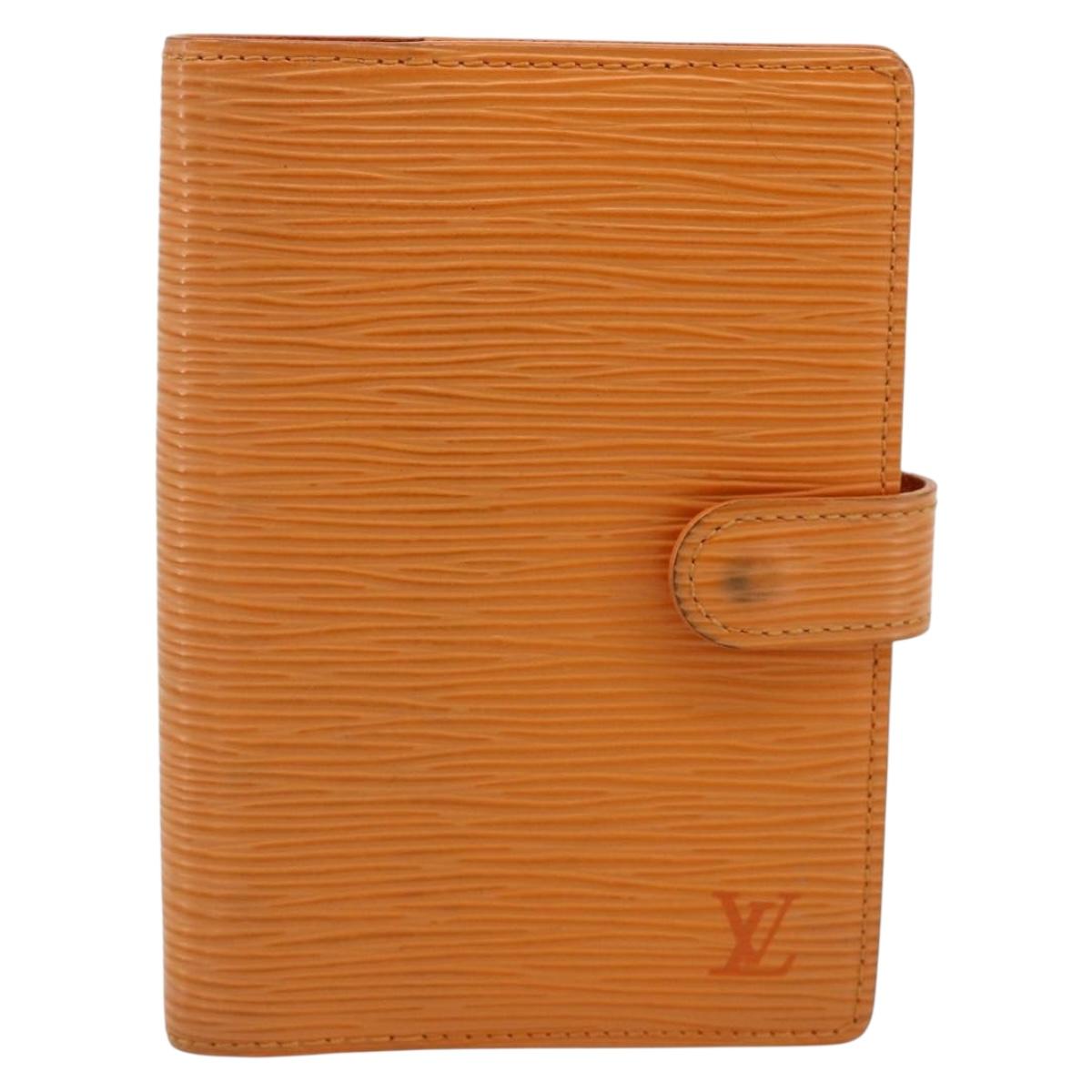 LOUIS VUITTON Epi Agenda PM Day Planner Cover Orange Mandarin R2005H Auth mr2461