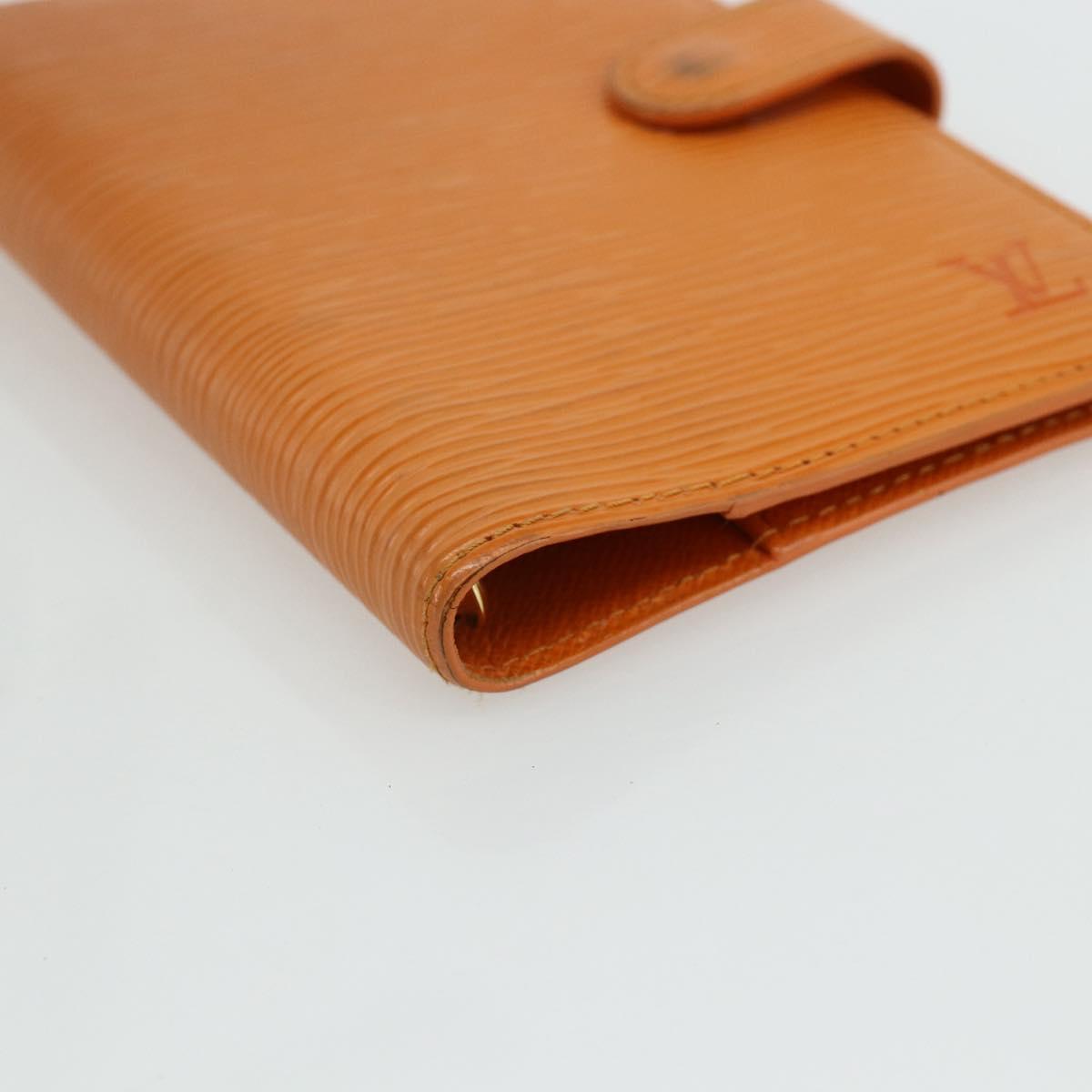 LOUIS VUITTON Epi Agenda PM Day Planner Cover Orange Mandarin R2005H Auth mr2461
