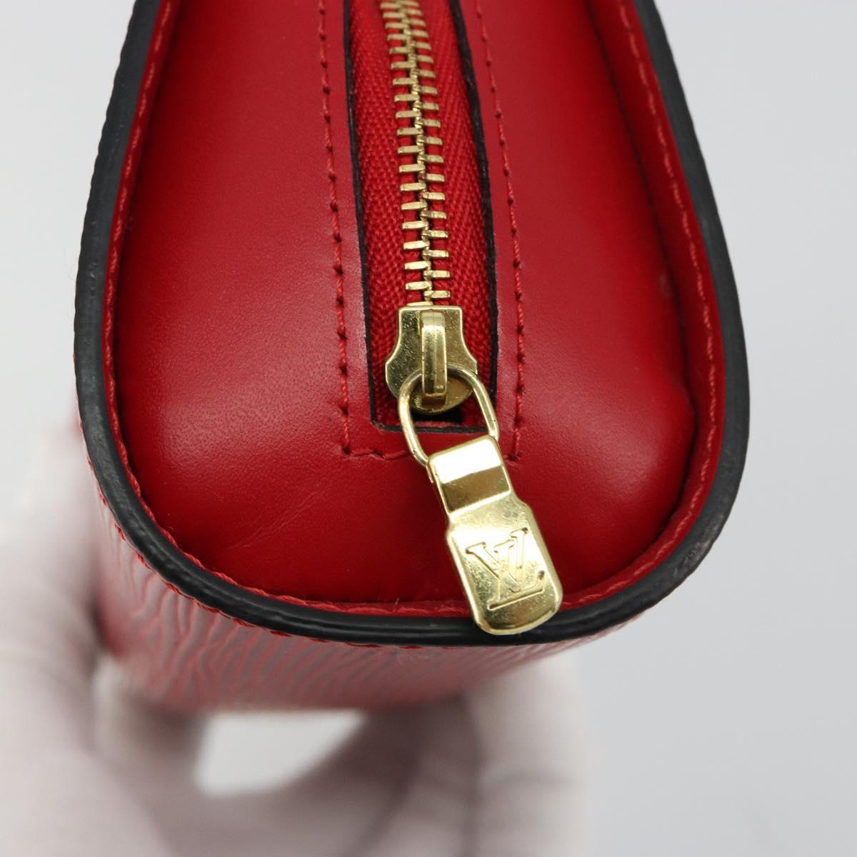 LOUIS VUITTON Epi Dauphine PM Pouch Castilian Red M48447 LV Auth mr2464