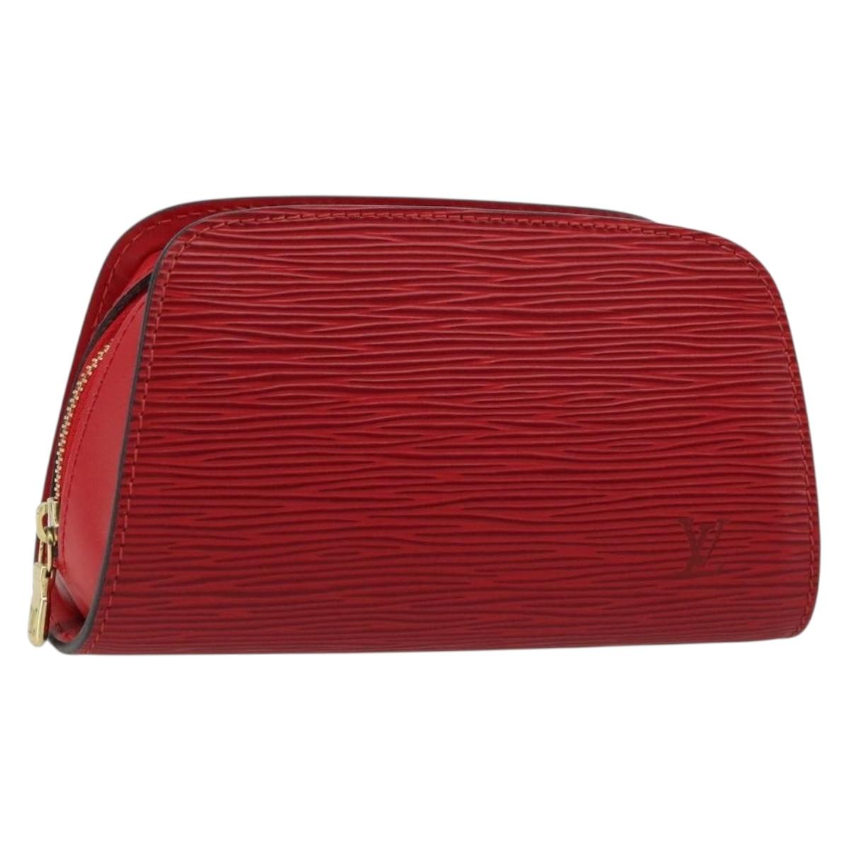 LOUIS VUITTON Epi Dauphine PM Pouch Castilian Red M48447 LV Auth mr2464