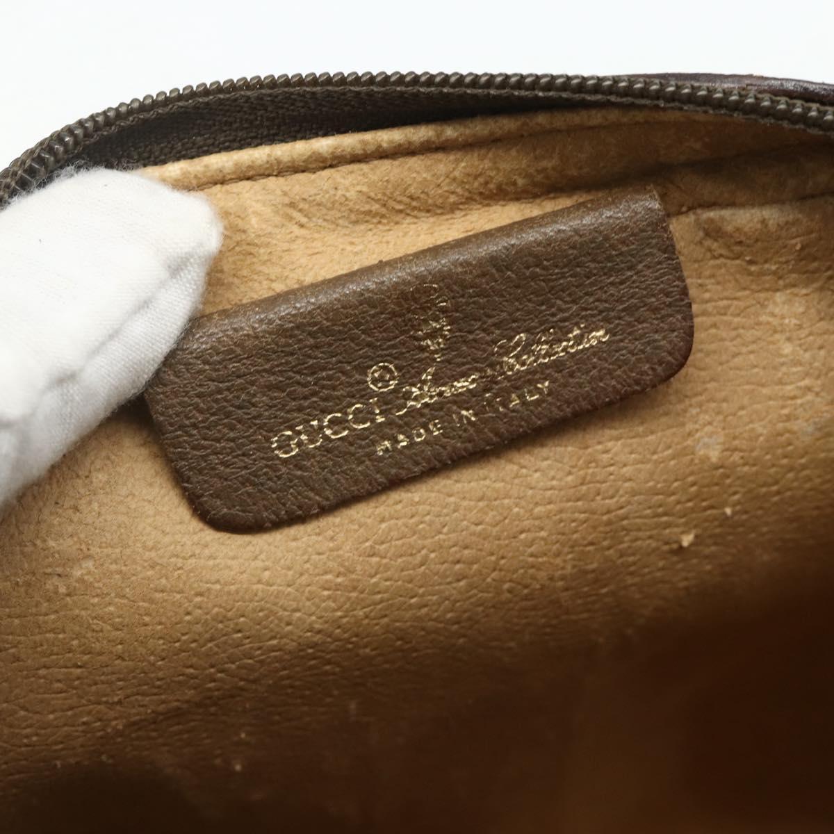 GUCCI GG Supreme Web Sherry Line Clutch Bag PVC Beige 89 01 012 Auth mr2470
