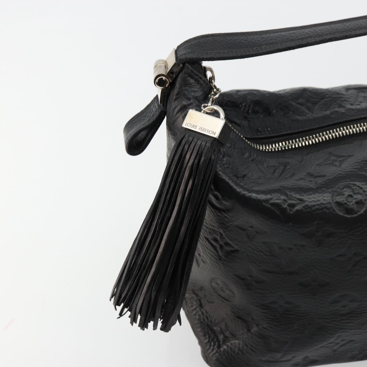 LOUIS VUITTON Monogram Shimmer Halo Hand Bag Black LV Auth mr2486