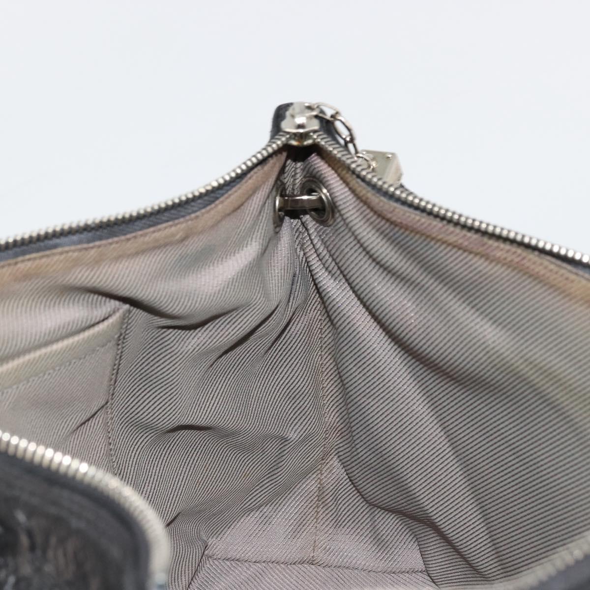 LOUIS VUITTON Monogram Shimmer Halo Hand Bag Black LV Auth mr2486