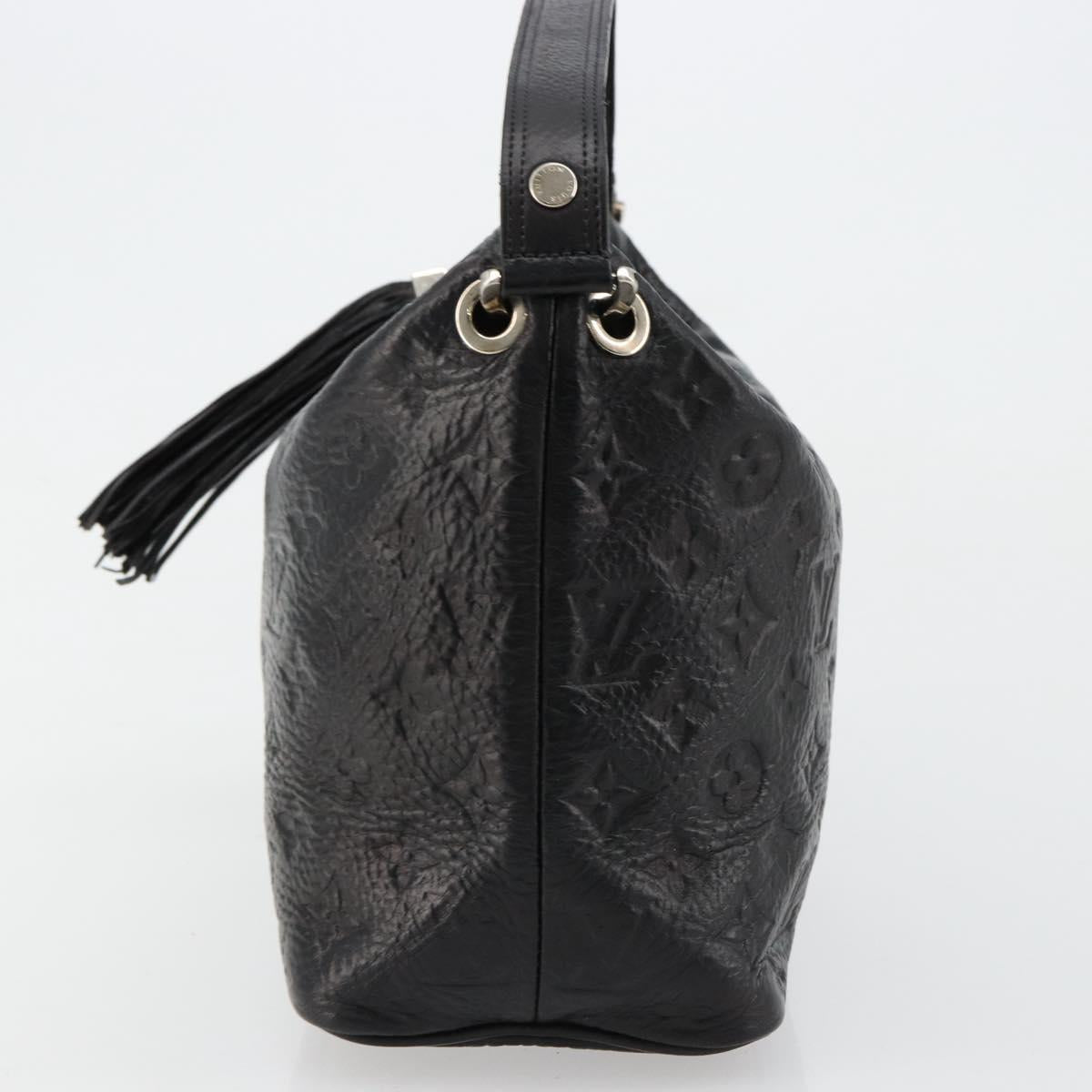 LOUIS VUITTON Monogram Shimmer Halo Hand Bag Black LV Auth mr2486