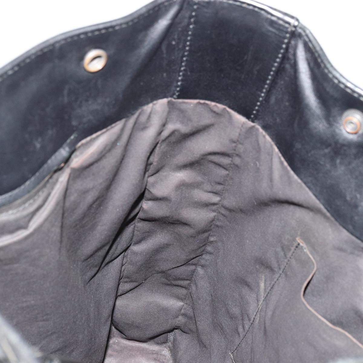 BOTTEGA VENETA INTRECCIATO Tote Bag Leather Black 269779 Auth mr2488