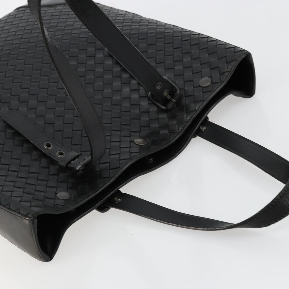 BOTTEGA VENETA INTRECCIATO Tote Bag Leather Black 269779 Auth mr2488