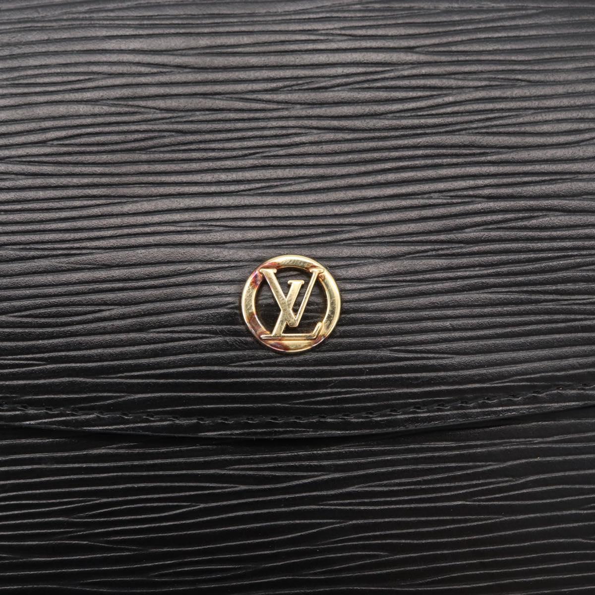 LOUIS VUITTON Epi Montaigne 27 Clutch Bag Black M52652 LV Auth mr2491