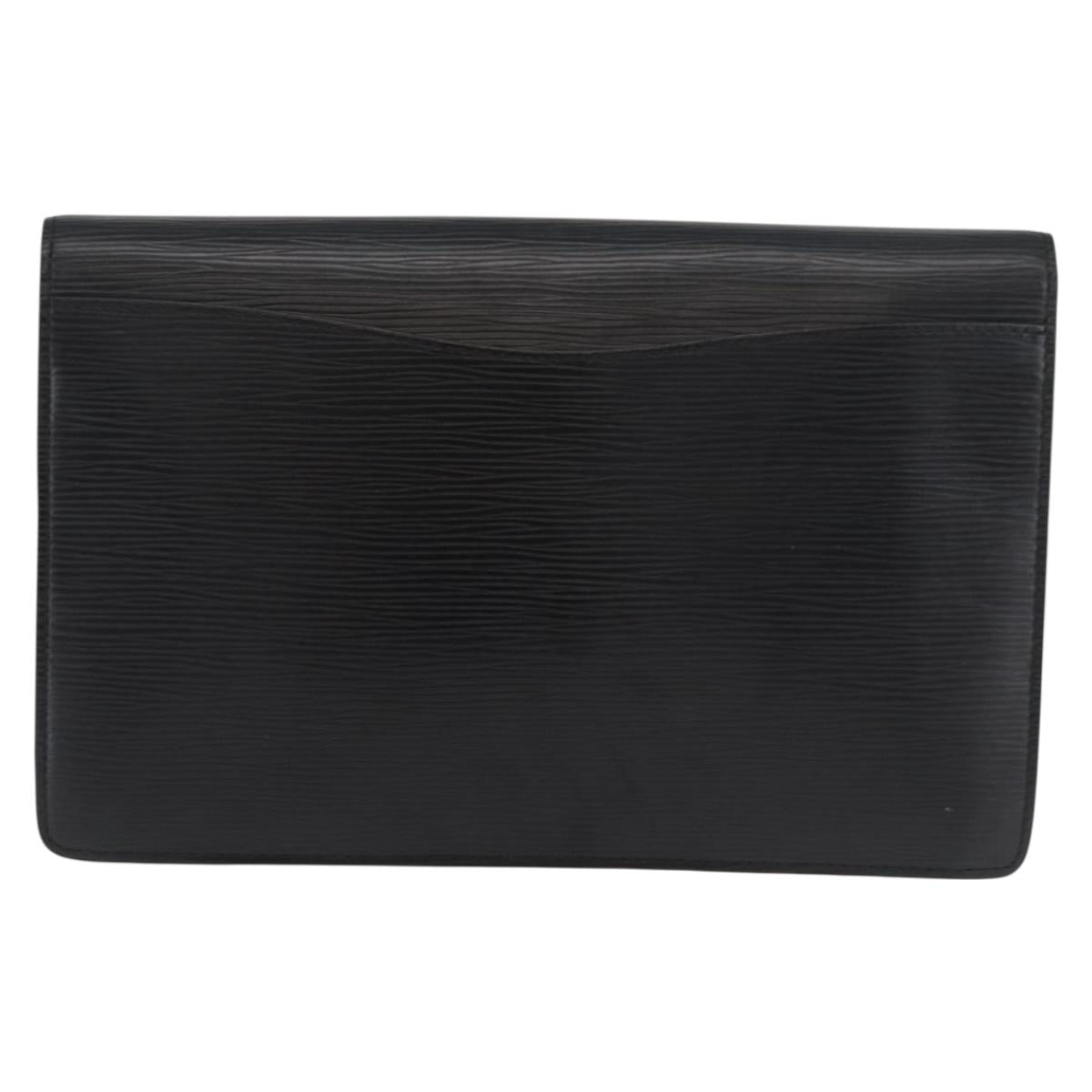 LOUIS VUITTON Epi Montaigne 27 Clutch Bag Black M52652 LV Auth mr2491