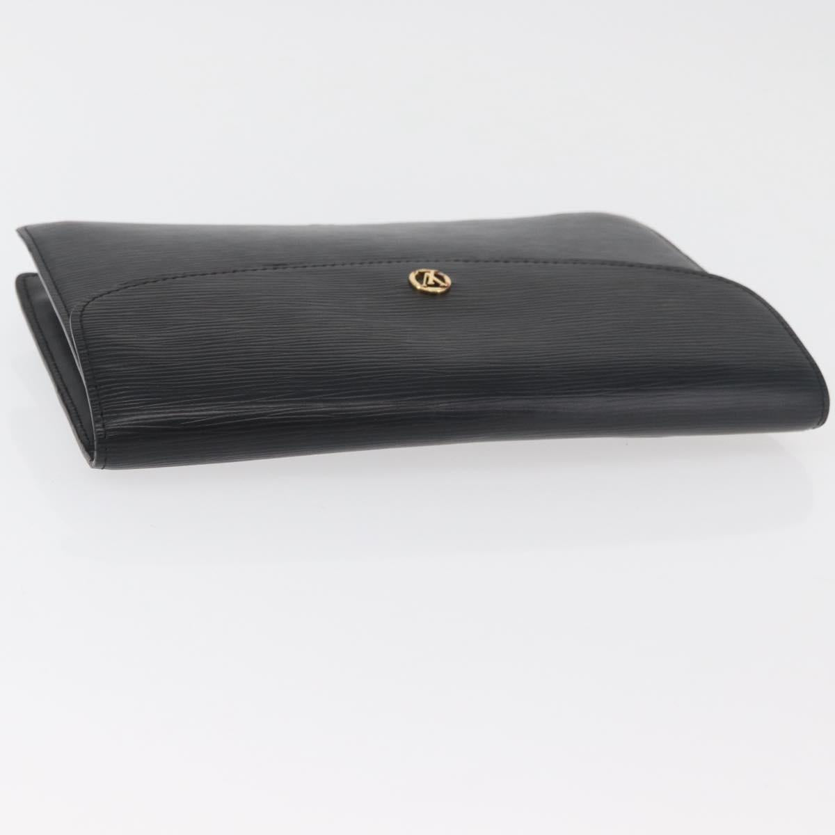 LOUIS VUITTON Epi Montaigne 27 Clutch Bag Black M52652 LV Auth mr2491
