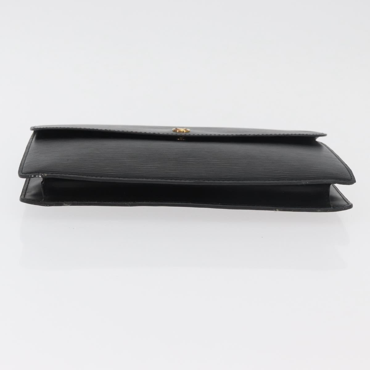 LOUIS VUITTON Epi Montaigne 27 Clutch Bag Black M52652 LV Auth mr2491