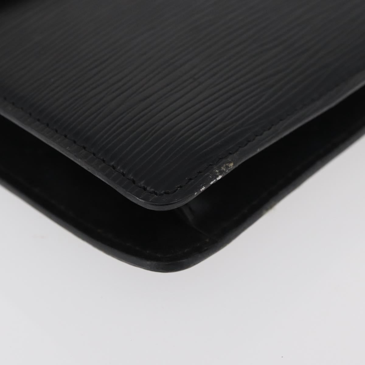 LOUIS VUITTON Epi Montaigne 27 Clutch Bag Black M52652 LV Auth mr2491