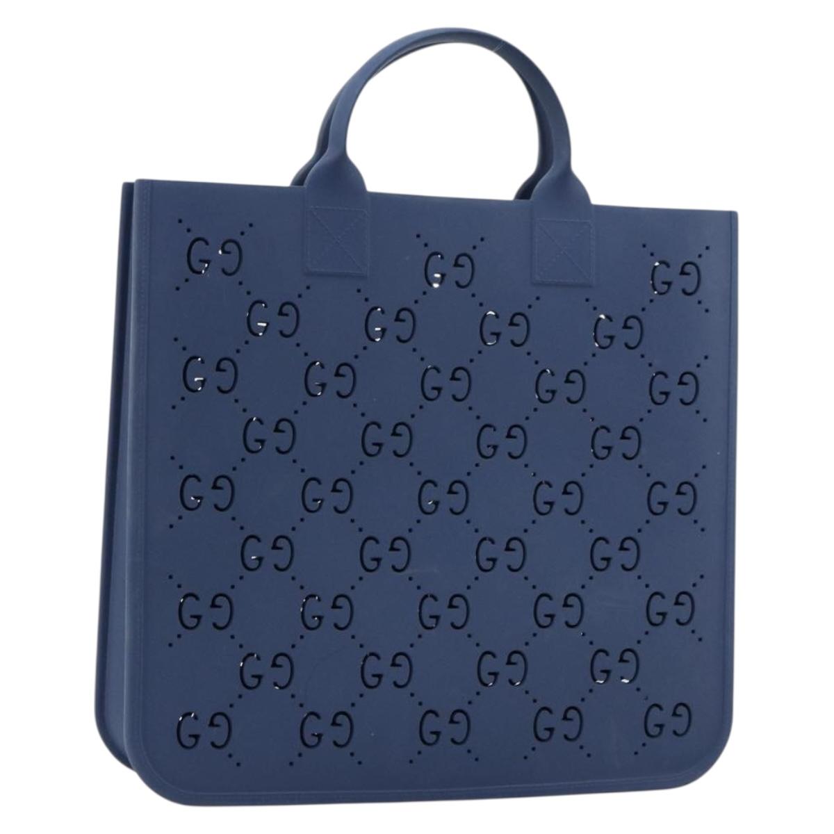GUCCI Tote Bag rubber Navy Auth mr2493A