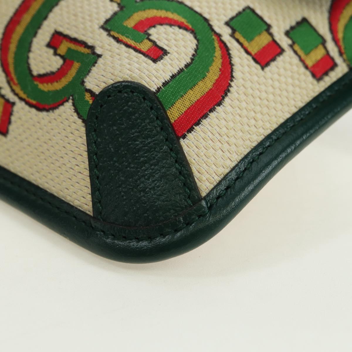 GUCCI Web Sherry Line Bag Canvas 100th Anniversary Beige 493930 Auth mr2495V