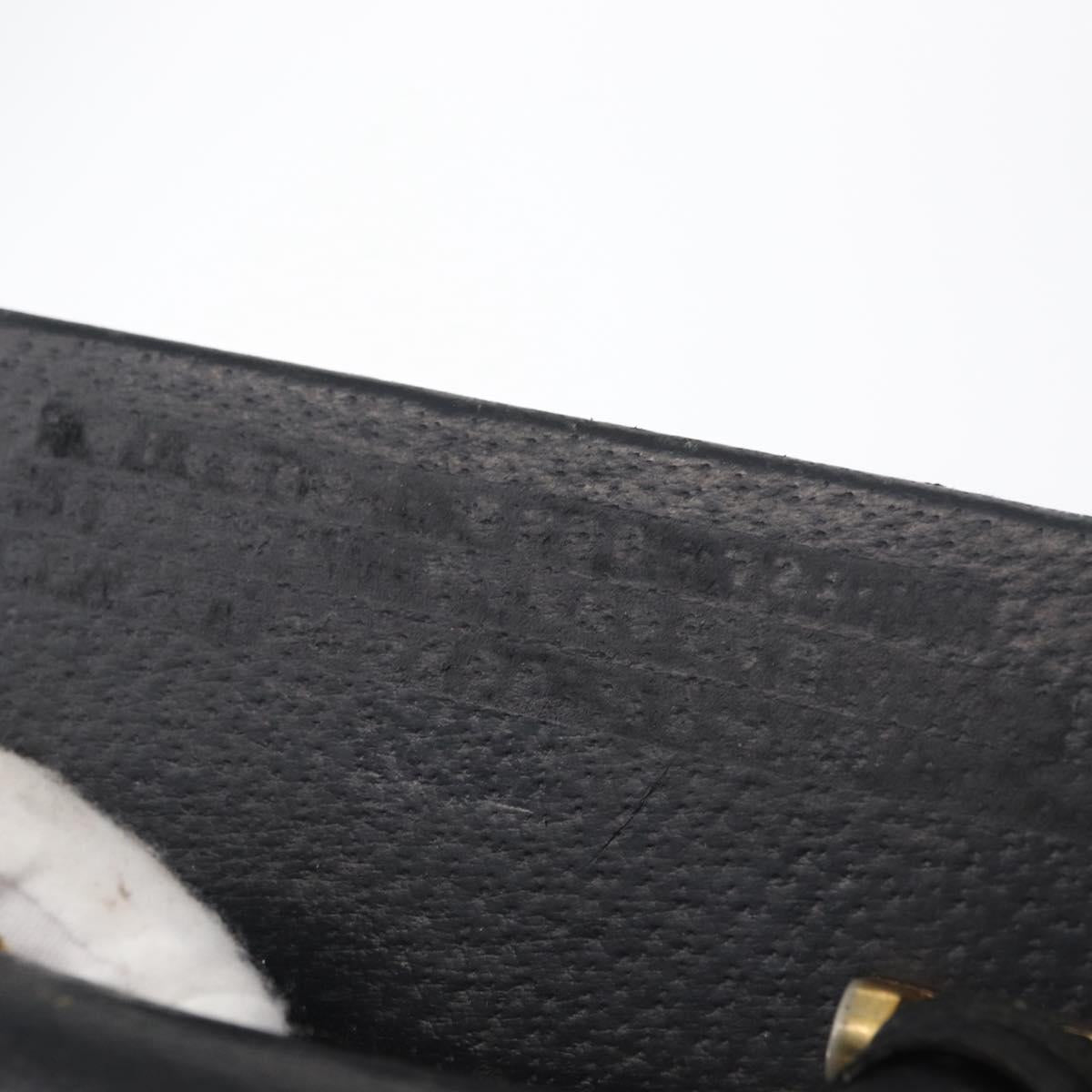 GUCCI Web Sherry Line Attache Case Leather Black Gold 016 067 1183 Auth mr2496