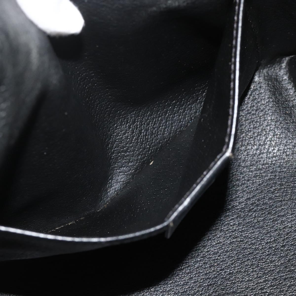 CELINE Macadam Canvas Hand Bag PVC Leather Black Gold Auth mr2503A